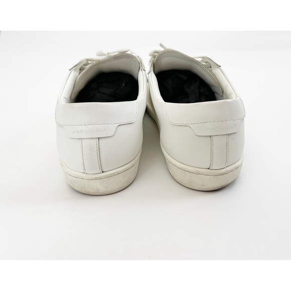 SAINT LAURENT Low Cut ALPHA SIGMA Sneakers White Size 44 - Picture 10 of 14